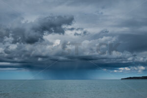 A storm over the Pacific Ocean, Cape Kidnappers, Hawke’s Bay, New Zealand - SCP Stock