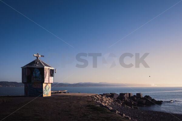 A winter morning at Perfume Point lighthouse, Ahuriri, Napier, Hawke’s Bay, New Zealand - SCP Stock