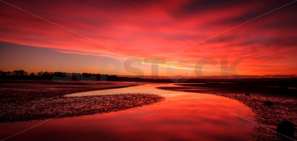 Ahuriri Estuary at sunset, Napier, New Zealand - SCP Stock