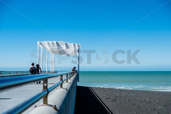 Blue sky over Napier’s Viewing Platform, Napier, Hawke’s Bay, New Zealand - SCP Stock