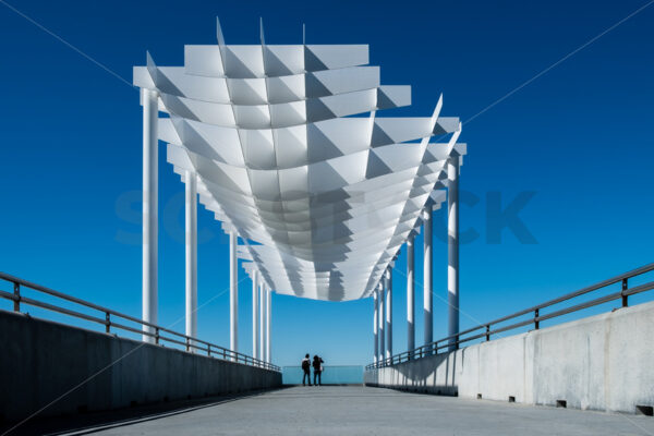 Blue sky over Napier’s Viewing Platform, Napier, Hawke’s Bay, New Zealand - SCP Stock