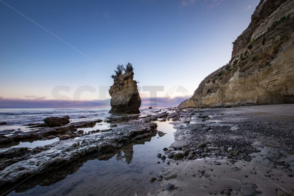 Early morning at the Cape Coast, Cape Kidnappers, Clifton, Hawke’s Bay, New Zealand - SCP Stock