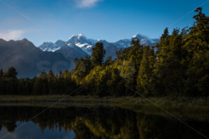 Lake Matheson in the morning, Fox Glacier, South Westland - SCP Stock
