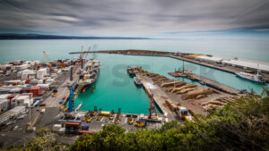 Port of Napier, Bluff Hill, Napier, Hawke’s Bay, New Zealand - SCP Stock