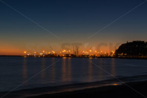 Port of Napier at dawn, Napier, New Zealand - SCP Stock