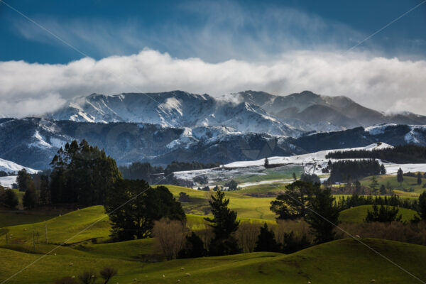 Snow on the Kaweka Ranges, Hawke’s Bay, New Zealand - SCP Stock