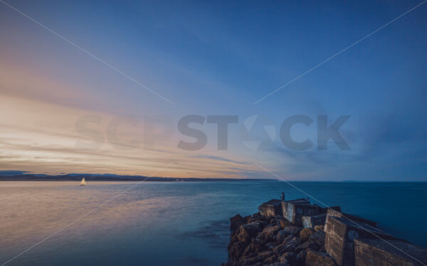 Sunset at Perfume Point, Ahuriri, Napier, Hawke’s Bay, New Zealand - SCP Stock