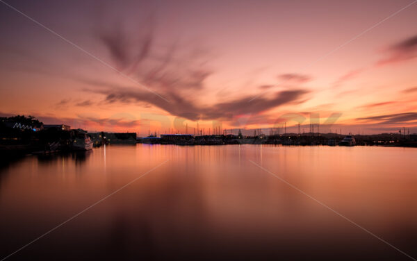 Sunset in Ahuriri, Napier, Hawke’s Bay, New Zealand - SCP Stock