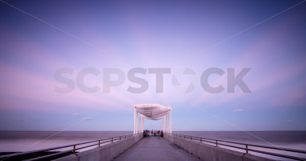 The day after Cyclone Cook, The Viewing Platform, Marine Parade, Napier, Hawke’s Bay, New Zealand - SCP Stock