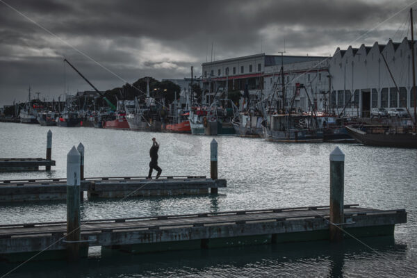 Yoga at Napier Sailing Club, Ahuriri, Napier, Hawke’s Bay, New Zealand - SCP Stock