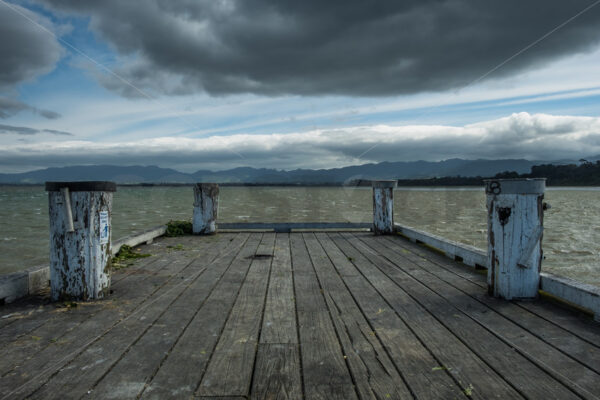 Jetty, Tauranga Harbour, Bay of Plenty, New Zealand - SCP Stock