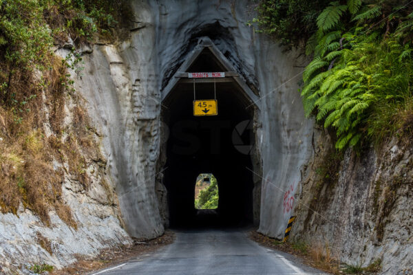 Hobbits Hole, SH43, The Forgotten Highway, Tamarunui, New Zealand - SCP Stock